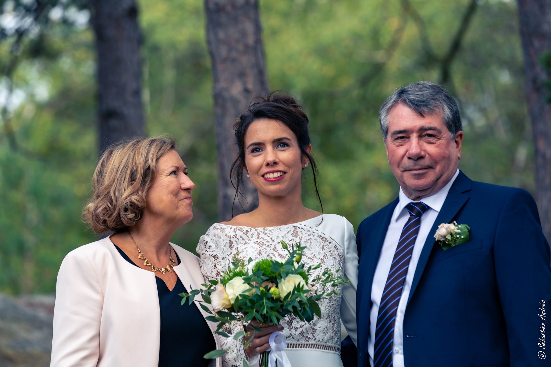 Portrait mariée et parents