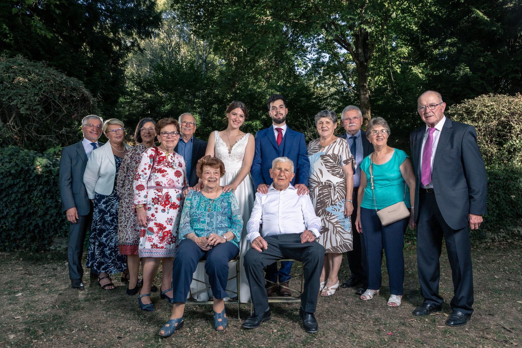 Photo de groupe grands-parents