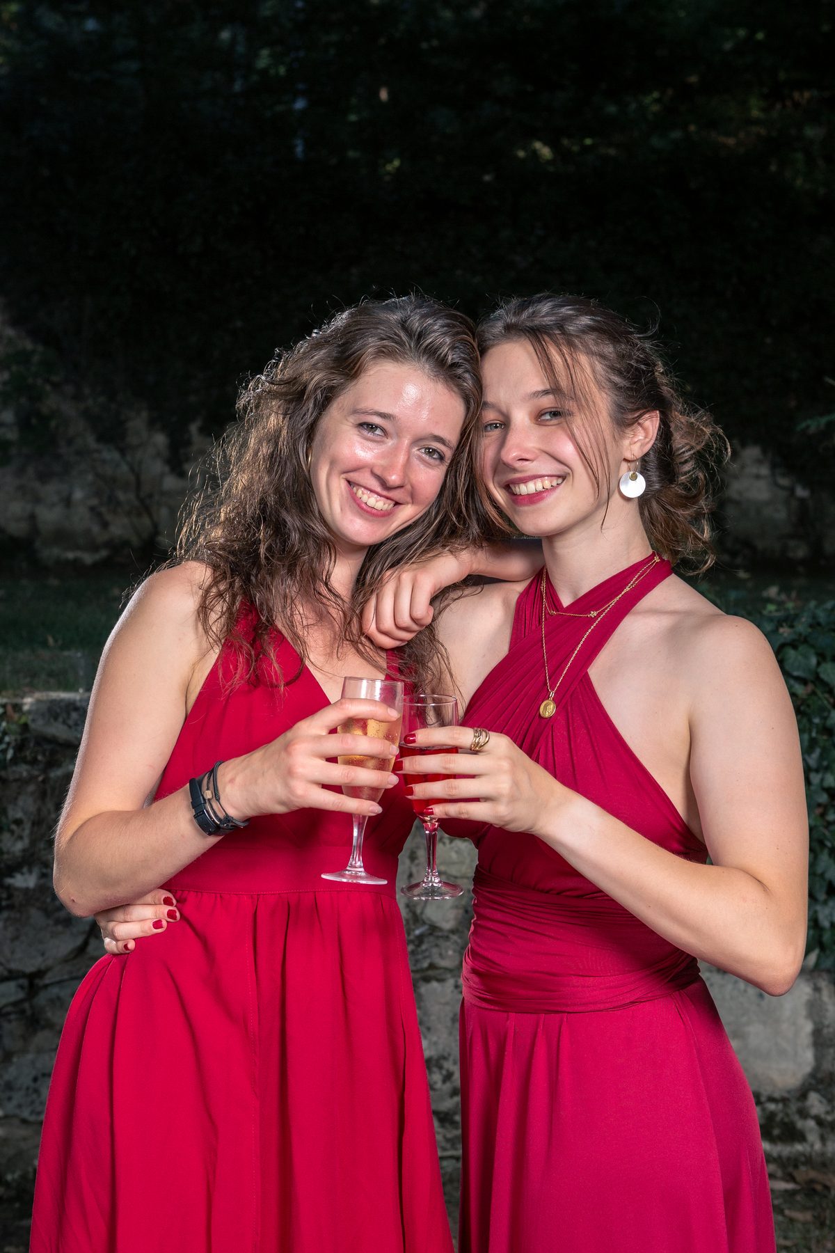 Demoiselles honneur rouge